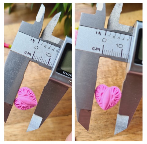 Silicone mold, Heart, style 13, and bouquet, 3 elements, ~ 1.3*1.4cm, 2.5*3 cm, H:0.5 cm