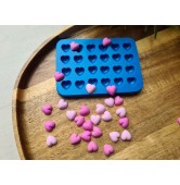 Silicone mold, Heart, style 8, small, 24 elements, ~ Ø 1 cm, H:0.5 cm