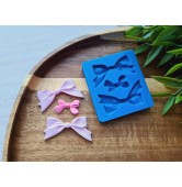 Silicone mold, Bow, style 7, 3 elements, ~ 2.1-4.2*1.2-2.1 cm, H:0.4 cm