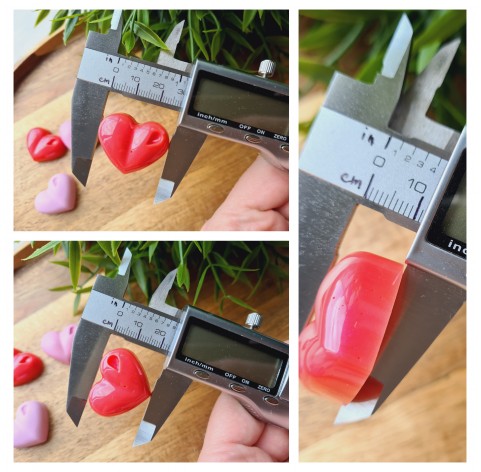 Silicone mold, Heart, style 11, ~ 2.3*2.8 cm, H:1.1 cm