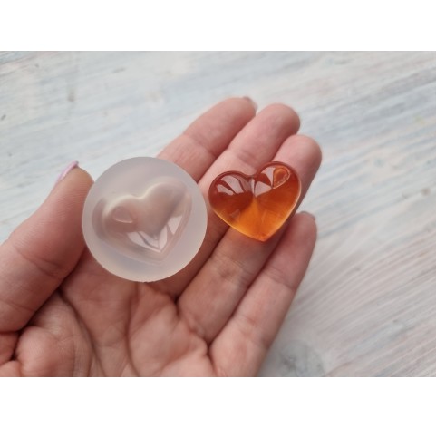 Silicone mold, Heart, style 11, ~ 2.3*2.8 cm, H:1.1 cm