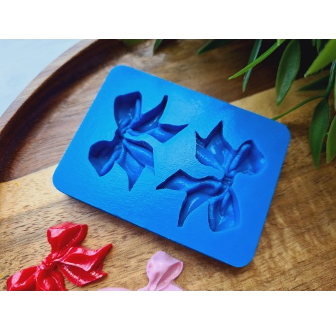 Silicone mold, Bow, style 8, 2 elements, ~ 2.7*3.7 cm, H:0.6 cm