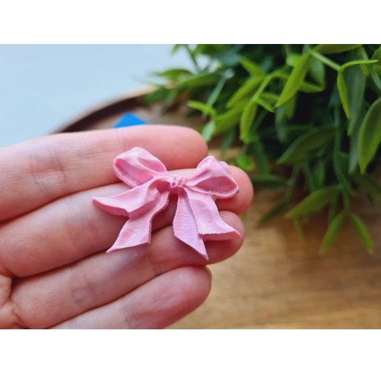 Silicone mold, Bow, style 8, 2 elements, ~ 2.7*3.7 cm, H:0.6 cm