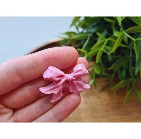Silicone mold, Bow, style 8, 2 elements, ~ 2.7*3.7 cm, H:0.6 cm