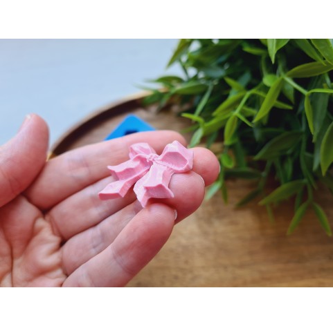 Silicone mold, Bow, style 8, 2 elements, ~ 2.7*3.7 cm, H:0.6 cm