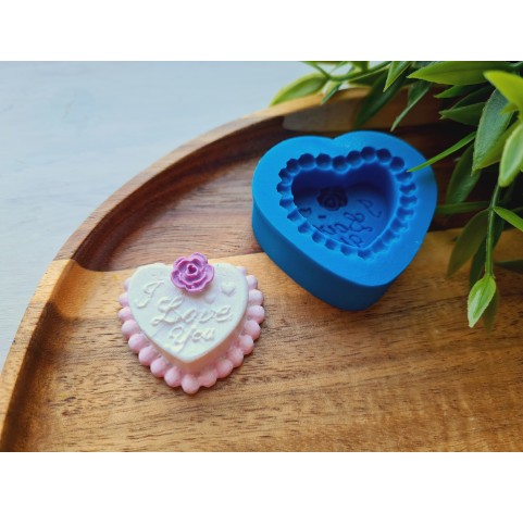 Silicone mold, Heart, style 19, ~ 3.5*3.7 cm, H:1.5 cm