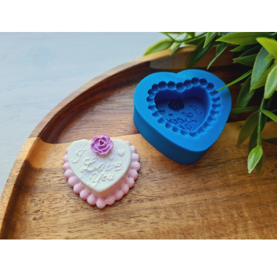 Silicone mold, Heart, style 19, ~ 3.5*3.7 cm, H:1.5 cm