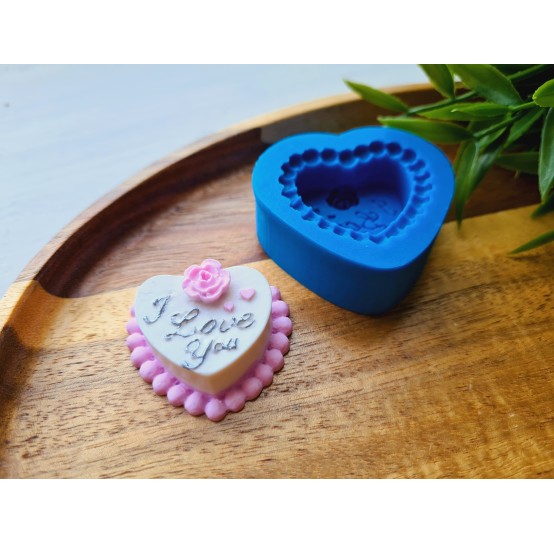 Silicone mold, Heart, style 19, ~ 3.5*3.7 cm, H:1.5 cm