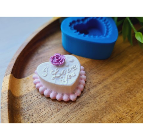 Silicone mold, Heart, style 19, ~ 3.5*3.7 cm, H:1.5 cm