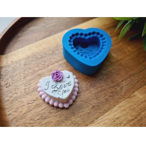 Silicone mold, Heart, style 19, ~ 3.5*3.7 cm, H:1.5 cm