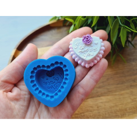 Silicone mold, Heart, style 19, ~ 3.5*3.7 cm, H:1.5 cm