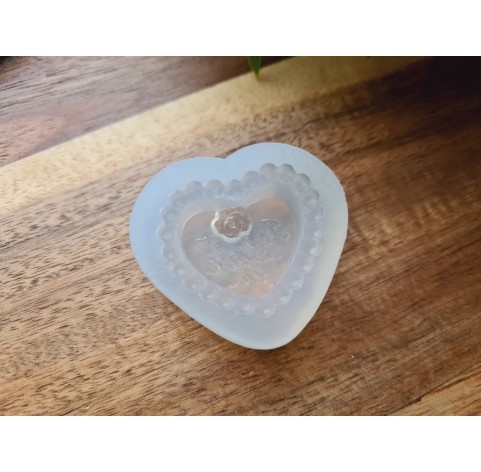 Silicone mold, Heart, style 19, ~ 3.5*3.7 cm, H:1.5 cm