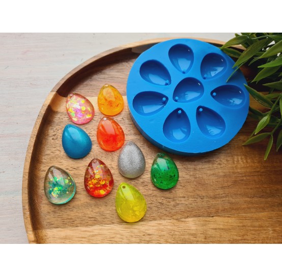 Silicone mold, Drop, 8 elements, 2*2.8 cm, H:0.7 cm