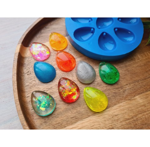 Silicone mold, Drop, 8 elements, 2*2.8 cm, H:0.7 cm