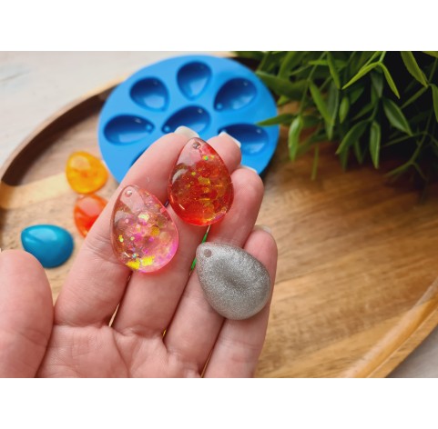 Silicone mold, Drop, 8 elements, 2*2.8 cm, H:0.7 cm