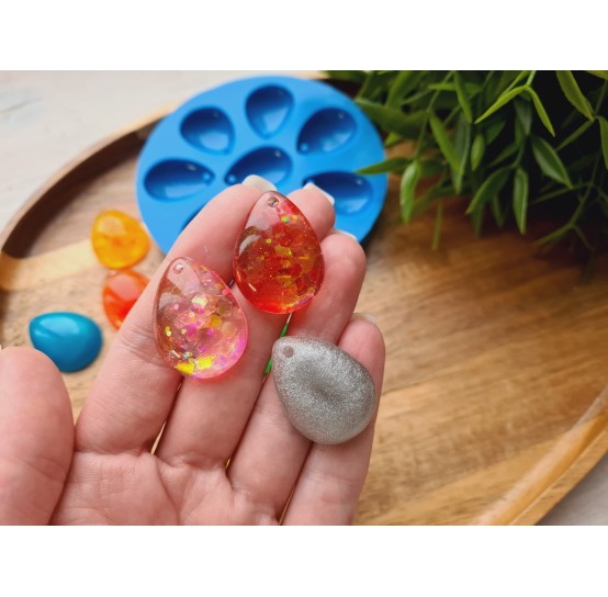 Silicone mold, Drop, 8 elements, 2*2.8 cm, H:0.7 cm