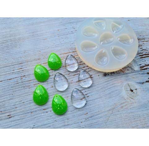 Silicone mold, Drop, 8 elements, 2*2.8 cm, H:0.7 cm