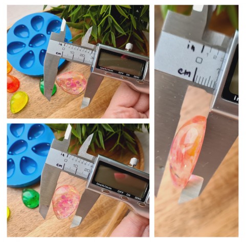 Silicone mold, Drop, 8 elements, 2*2.8 cm, H:0.7 cm