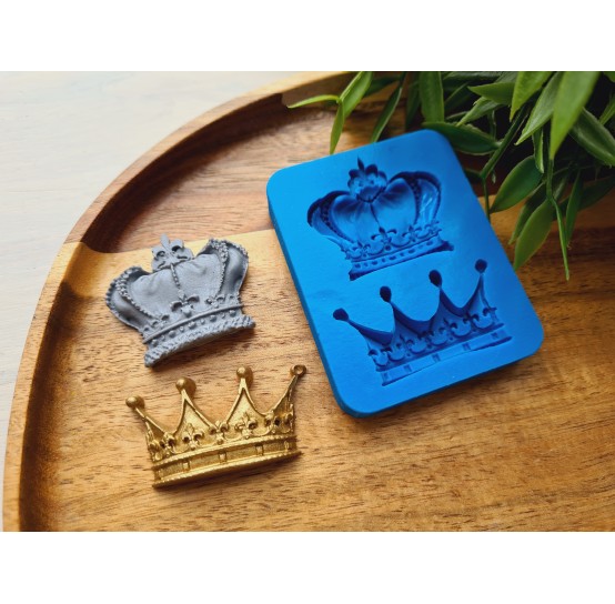 Silicone mold, Crown, style 1, 2 elements, ~ 2.5-4.5 cm, H:0.8 cm