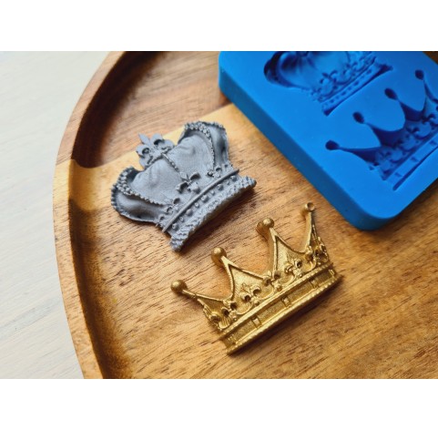 Silicone mold, Crown, style 1, 2 elements, ~ 2.5-4.5 cm, H:0.8 cm