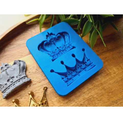 Silicone mold, Crown, style 1, 2 elements, ~ 2.5-4.5 cm, H:0.8 cm