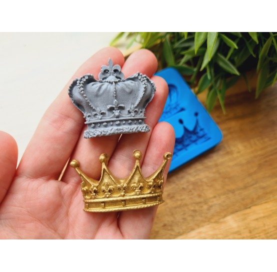 Silicone mold, Crown, style 1, 2 elements, ~ 2.5-4.5 cm, H:0.8 cm