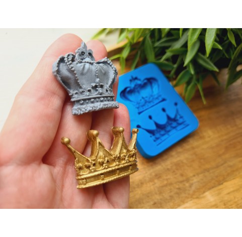 Silicone mold, Crown, style 1, 2 elements, ~ 2.5-4.5 cm, H:0.8 cm
