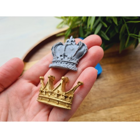 Silicone mold, Crown, style 1, 2 elements, ~ 2.5-4.5 cm, H:0.8 cm