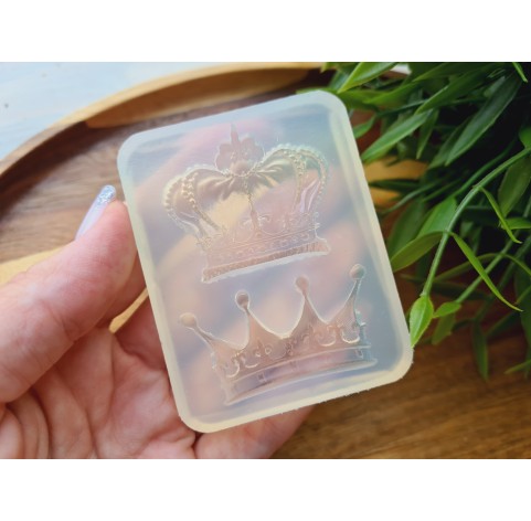 Silicone mold, Crown, style 1, 2 elements, ~ 2.5-4.5 cm, H:0.8 cm