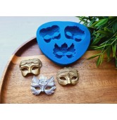 Silicone mold, Mask, style 2, 3 elements, ~ 2.7-3.7 cm, H:1 cm