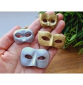 Silicone mold, Mask, style 3, 4 elements, ~ 2.3-4.7 cm, H:0.5-0.8 cm