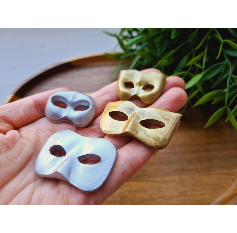 Silicone mold, Mask, style 3, 4 elements, ~ 2.3-4.7 cm, H:0.5-0.8 cm