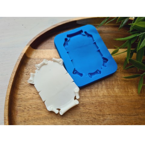 Silicone mold, Parchment, ~ 4.7*6.4 cm, H:0.5 cm