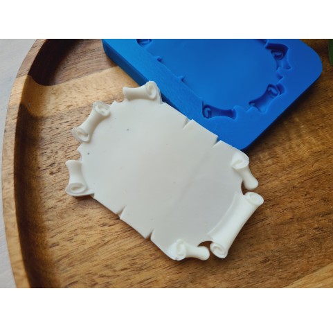 Silicone mold, Parchment, ~ 4.7*6.4 cm, H:0.5 cm