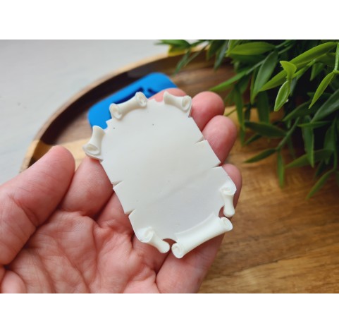 Silicone mold, Parchment, ~ 4.7*6.4 cm, H:0.5 cm