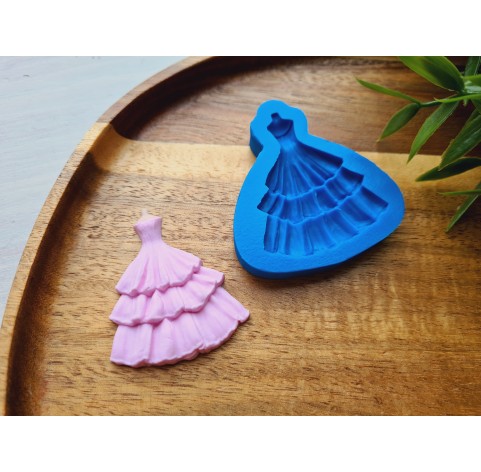 Silicone mold, Dress, ~ 4*4.8 cm, H:0.6 cm