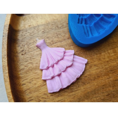 Silicone mold, Dress, ~ 4*4.8 cm, H:0.6 cm