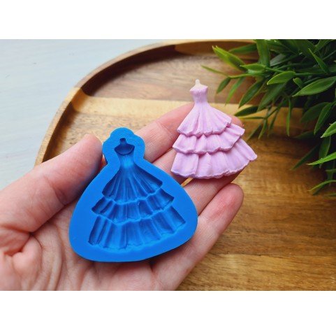 Silicone mold, Dress, ~ 4*4.8 cm, H:0.6 cm