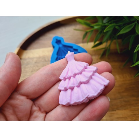 Silicone mold, Dress, ~ 4*4.8 cm, H:0.6 cm