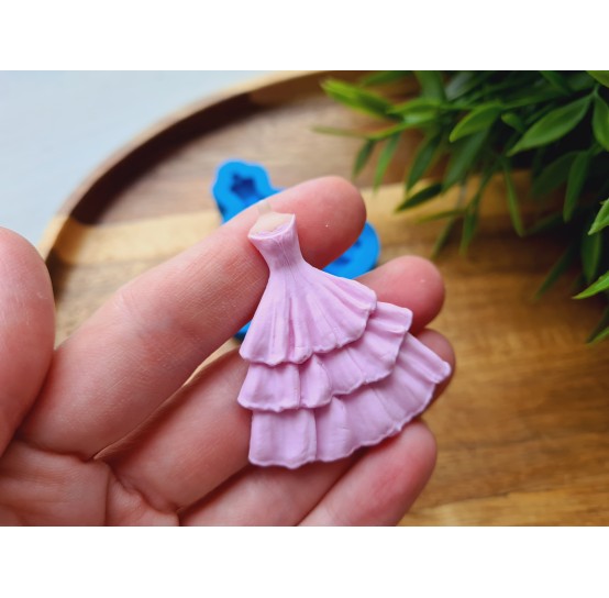 Silicone mold, Dress, ~ 4*4.8 cm, H:0.6 cm