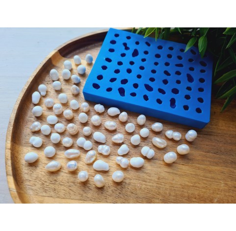 Silicone mold, Pearl, 62 elements, ~ 0.7-1 cm, H:0.6-1 cm