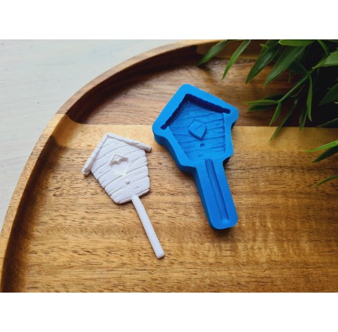 Silicone mold, Birdhouse, ~ 3.2*5.9 cm, H:0.4 cm