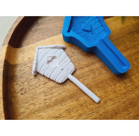 Silicone mold, Birdhouse, ~ 3.2*5.9 cm, H:0.4 cm