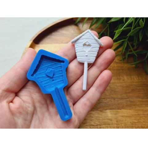 Silicone mold, Birdhouse, ~ 3.2*5.9 cm, H:0.4 cm