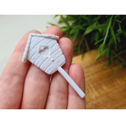 Silicone mold, Birdhouse, ~ 3.2*5.9 cm, H:0.4 cm