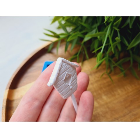 Silicone mold, Birdhouse, ~ 3.2*5.9 cm, H:0.4 cm