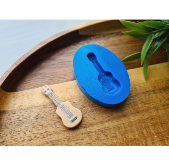 Silicone mold, Guitar, style 1, ~ 1.3*3.5 cm, H:0.4 cm