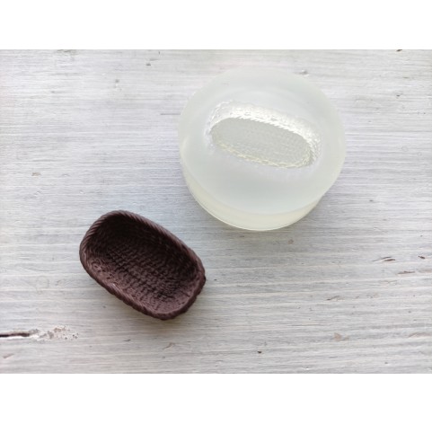 Silicone mold, Wicker basket, style 1, ~ 2.4*3.7 cm, H:1.1 cm