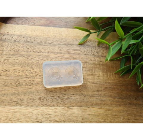 Silicone mold, Straw hat, style 1, 2 elements, ~ Ø 1.6 cm, H:0.6 cm