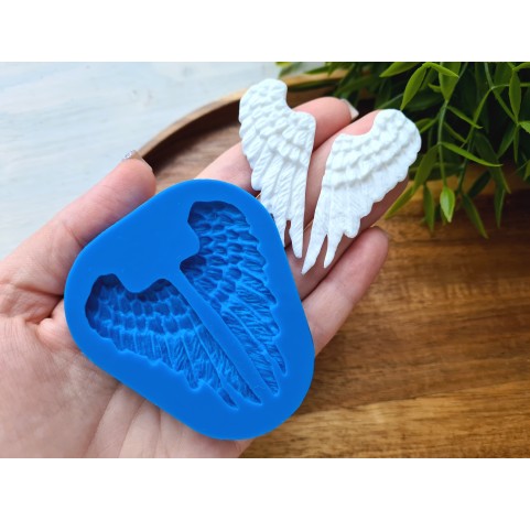 Silicone mold, Wings, 2 elements, ~ 2.5*5.7 cm, H:0.5 cm